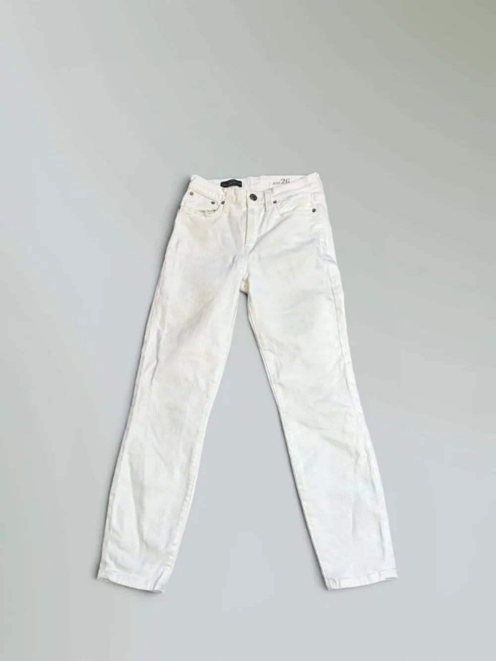J. Crew White Lookout Hi Rise Crop Jeans Size 26